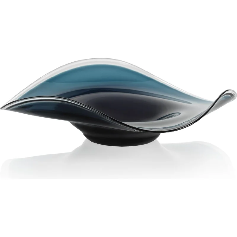 Vellerti Blue Wave Glass Bowl