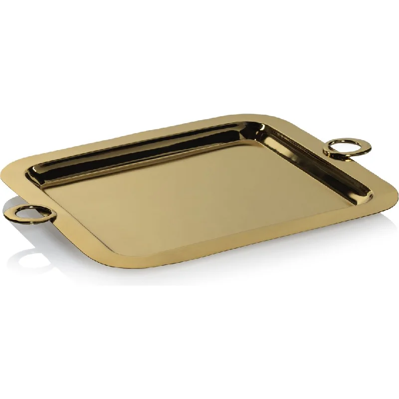 Ollie Gold Polished Brass Serving Tray