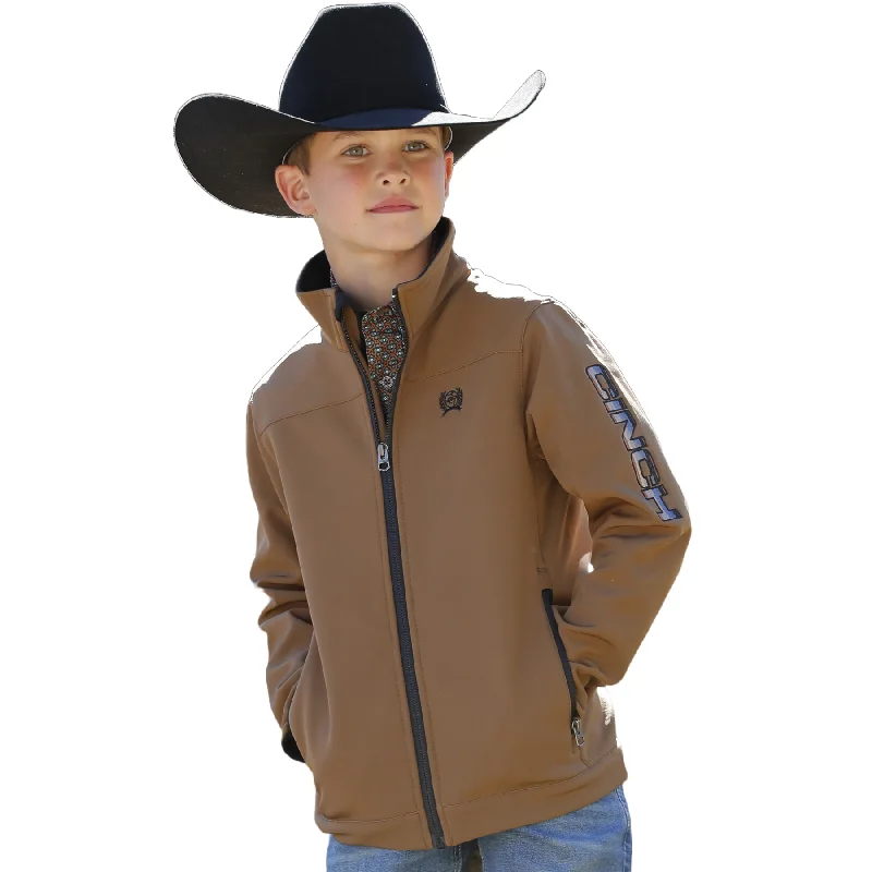 Cinch Youth Boy's Solid Bonded Brown Jacket MWJ5070005