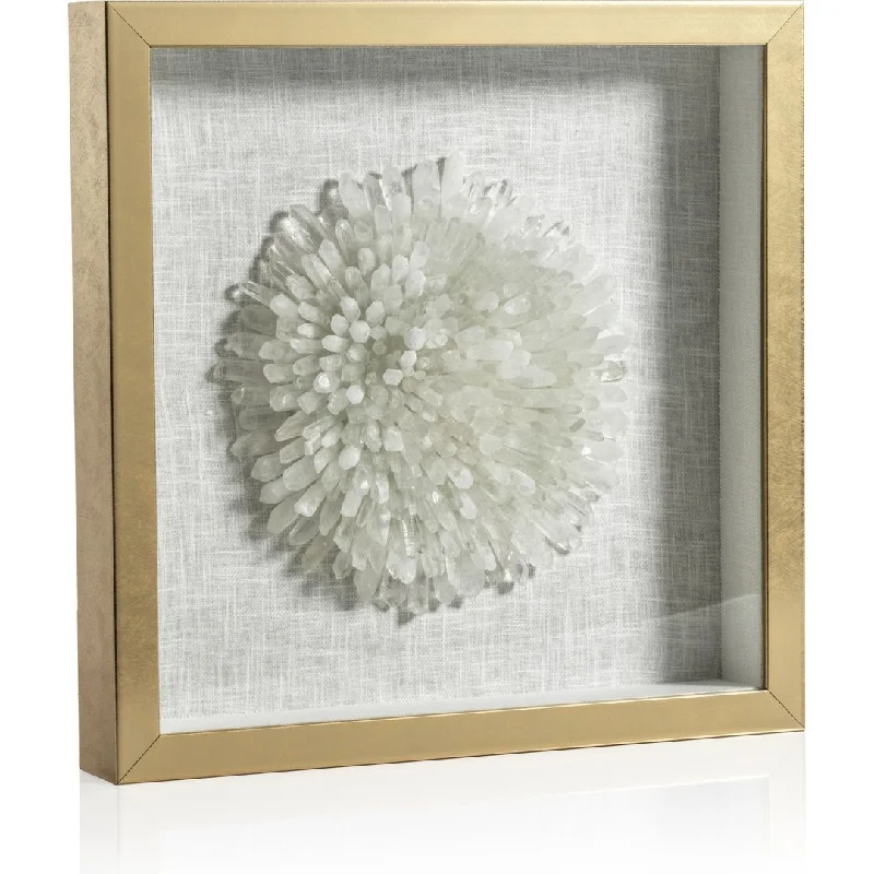 Firnley Gold Framed Crystal Flower Wall DŽcor