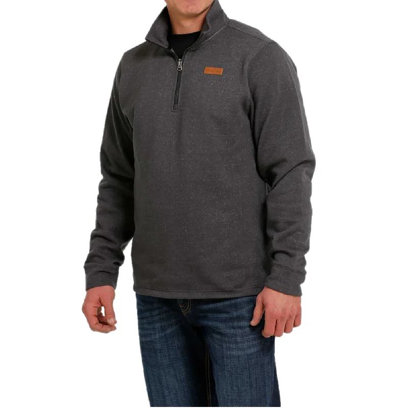 Cinch® Men's 1/4 Zip Solid Charcoal Pullover MWK1080009