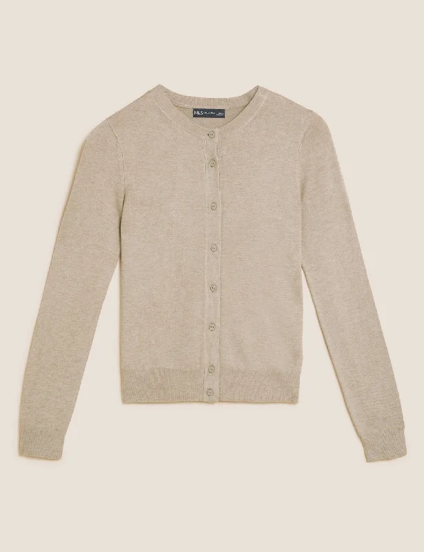 Crew Neck Cardigan