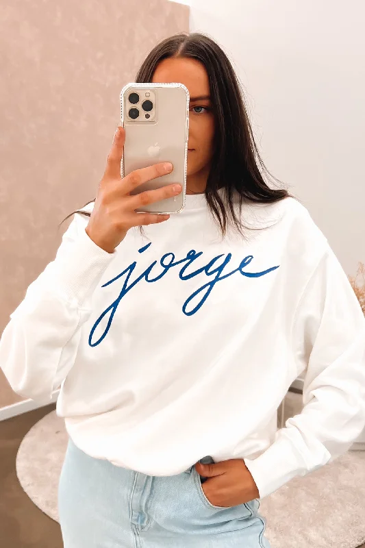 Jorge Script Crew Vintage White