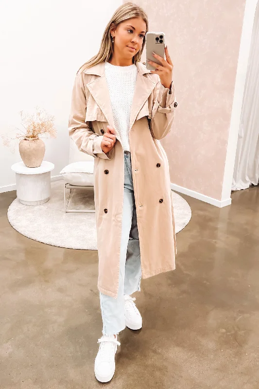 Emerson Trench Coat Tan