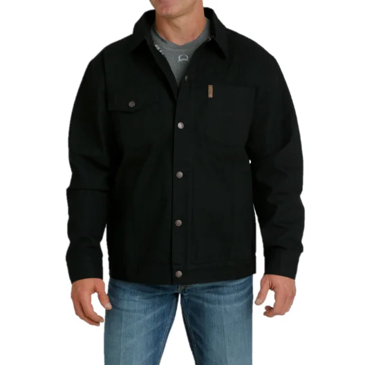 Cinch Men's Solid Black Canvas Ranch Coat MWJ1598001