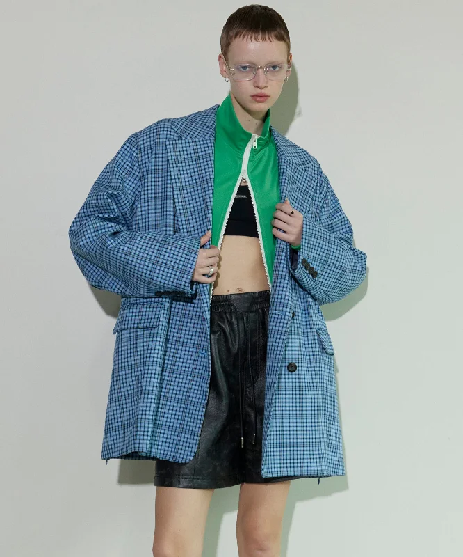 【SALE】Checkered Oversized Jacket Coat