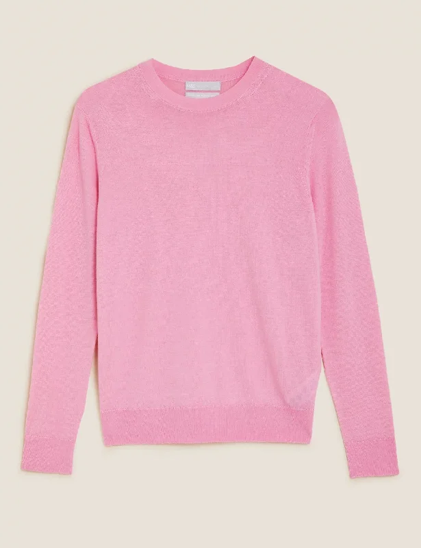 Pure Merino Wool Crew Neck Jumper