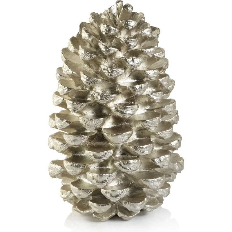 Silver Decorative Pinecone Figurine