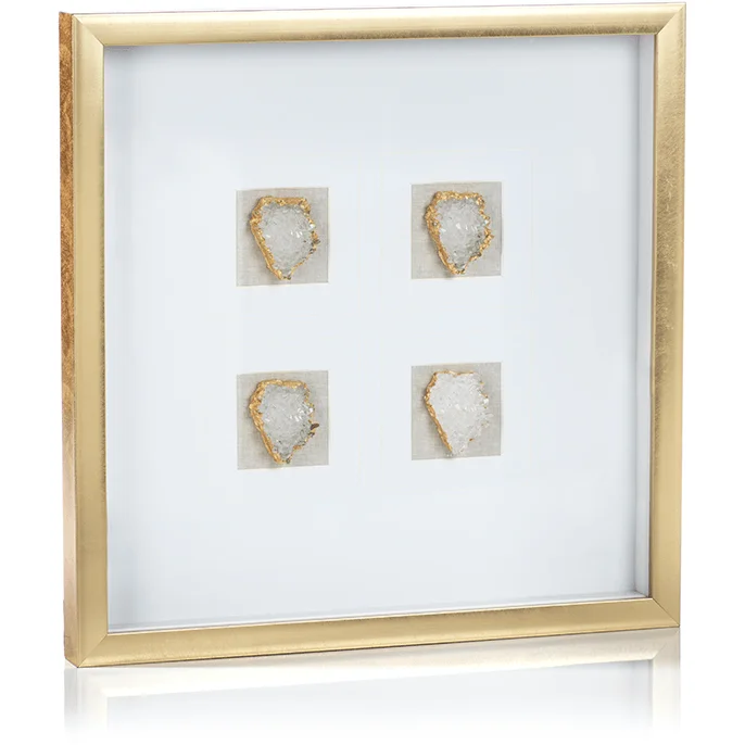 Muzo Gold Framed Crystal Wall Decor, 20 x 20