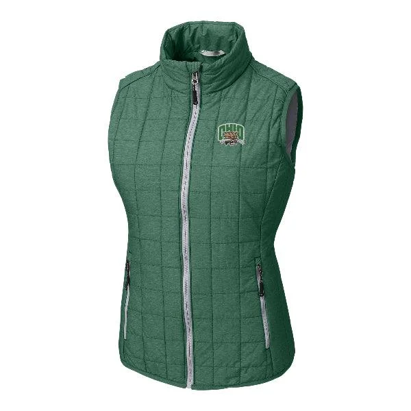 Ohio Bobcats Women's Cutter & Buck Rainier PrimaLoft® Eco Insulated Full Zip Puffer Vest