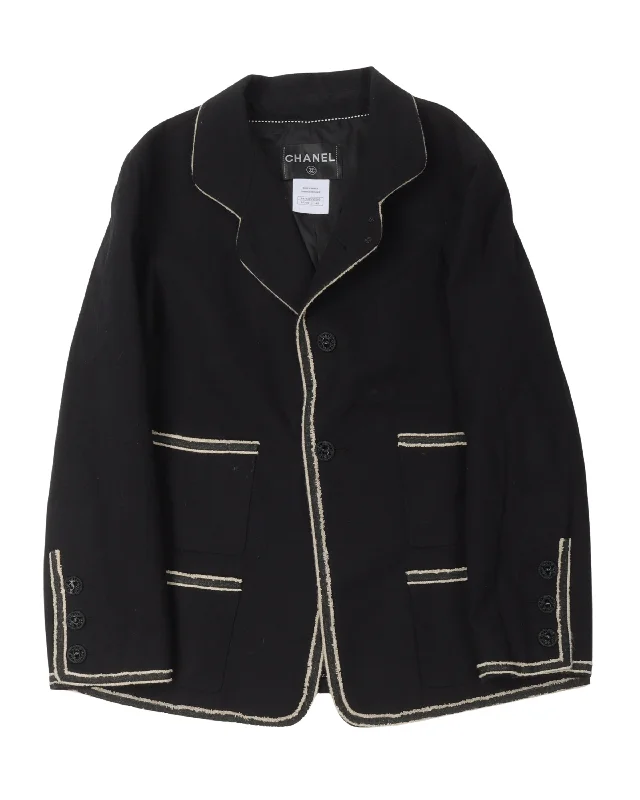 Contrast Stitch Blazer Jacket