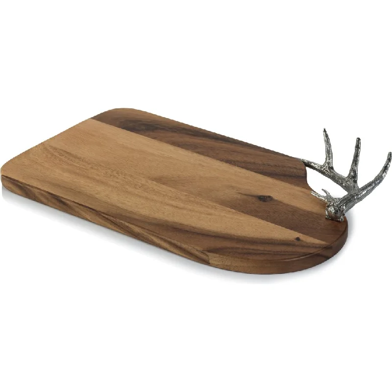 Malachi Cheese & Charcuterie Board with Pewter Antler Handle