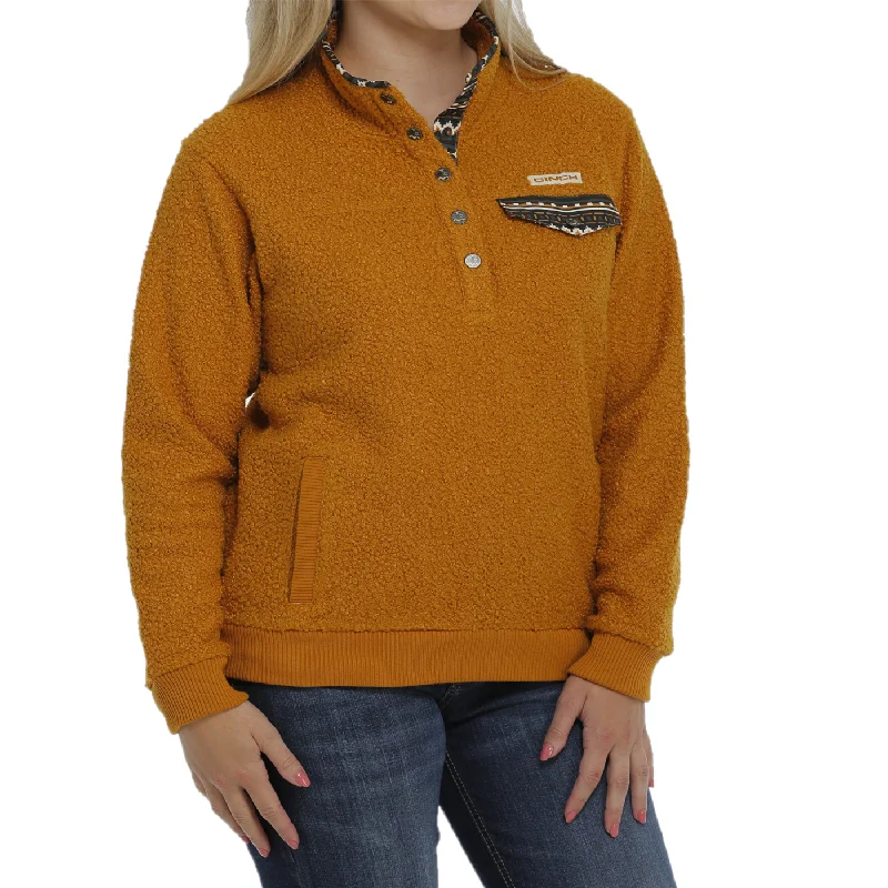 Cinch® Ladies Gold Teddy Bear Fleece Pullover MAK9817001