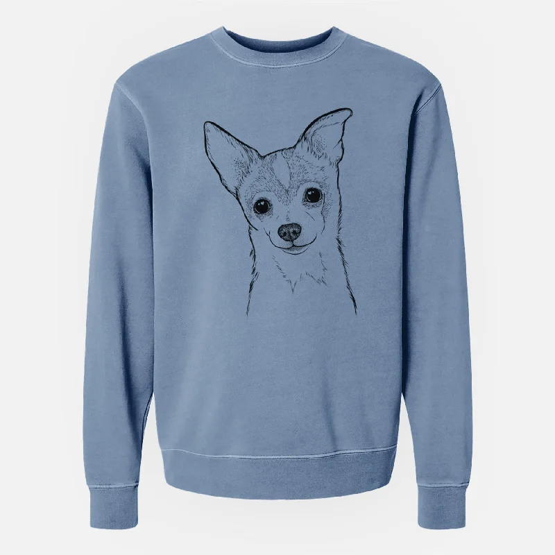 Bare Buggy the Chihuahua - Unisex Pigment Dyed Crew Sweatshirt